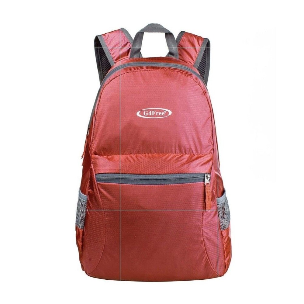 G4FREE Ultra Lightweight Foldable 20L Red Water Resistant Backpack (B× 4)